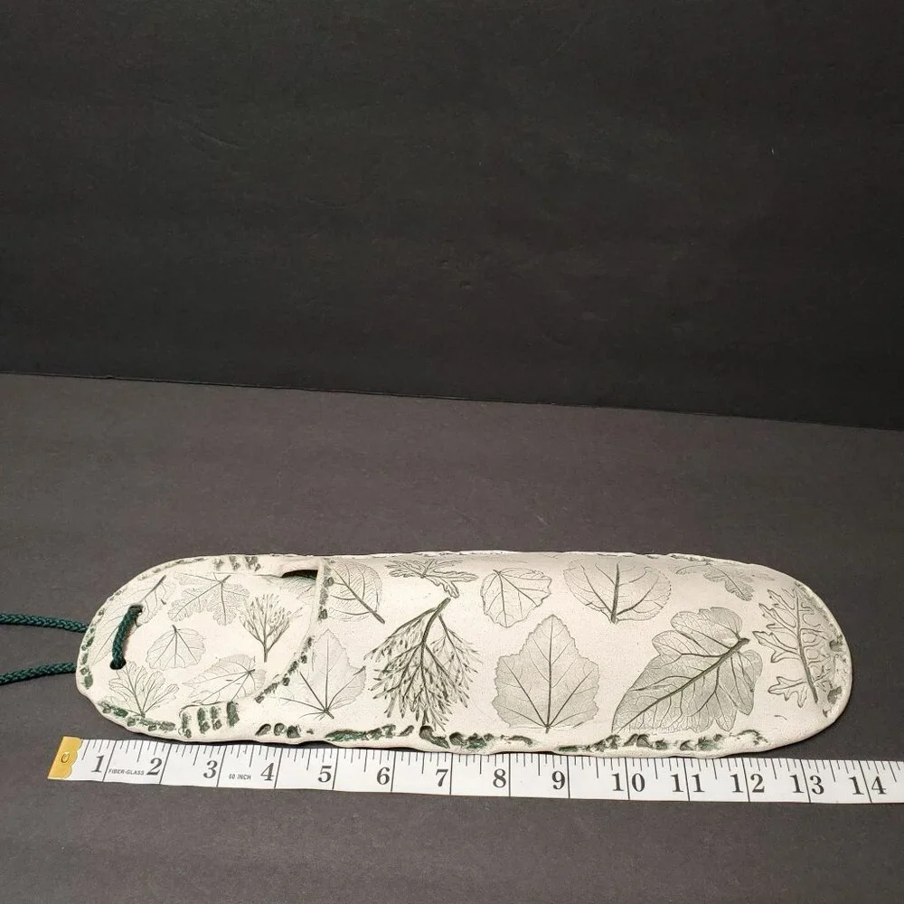 Freeman Ceramics California Handcrafted Botanical Pottery Pouch Vase Wall Pocket